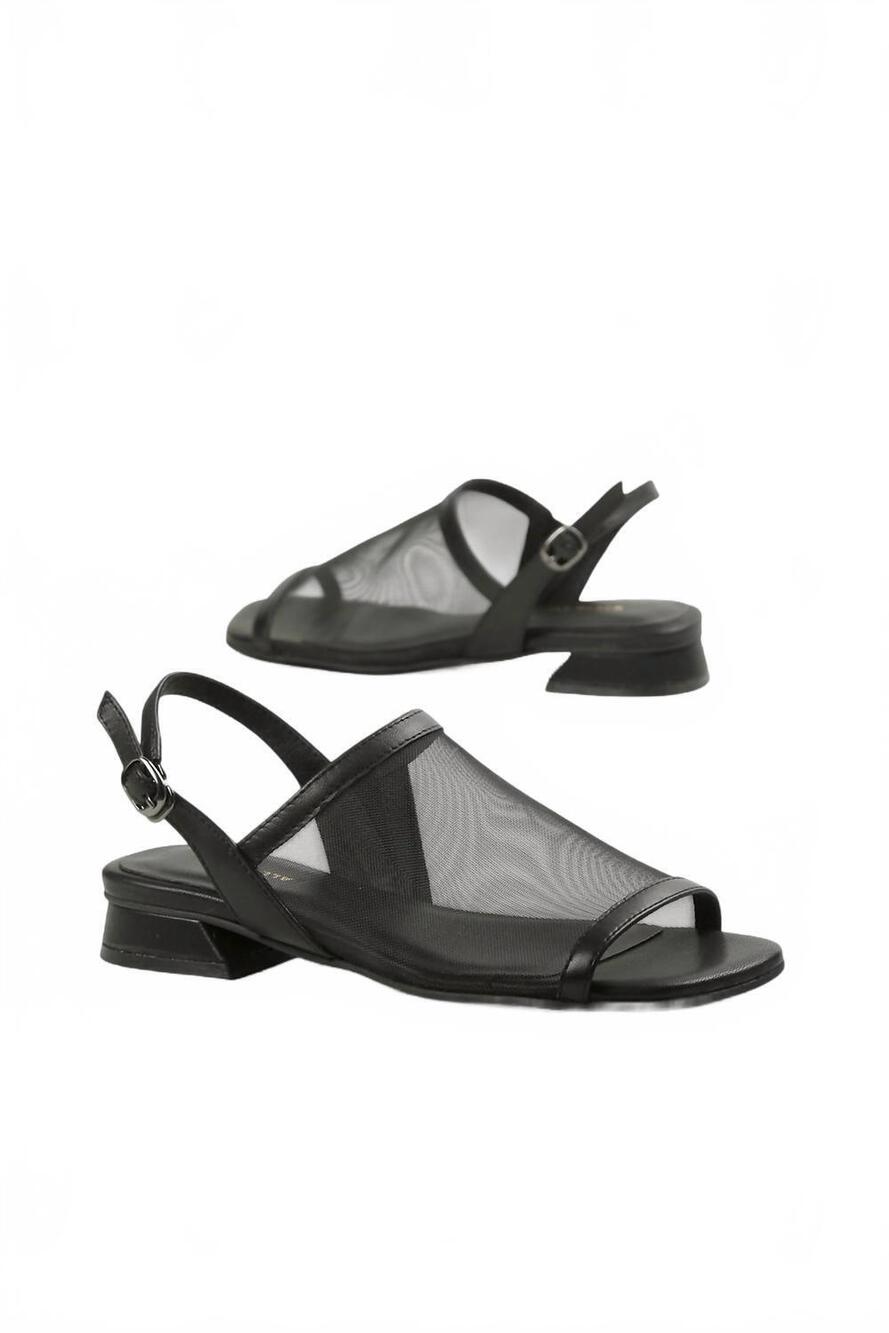 NEW ALL BLACK women's sheer beauty sandals in black